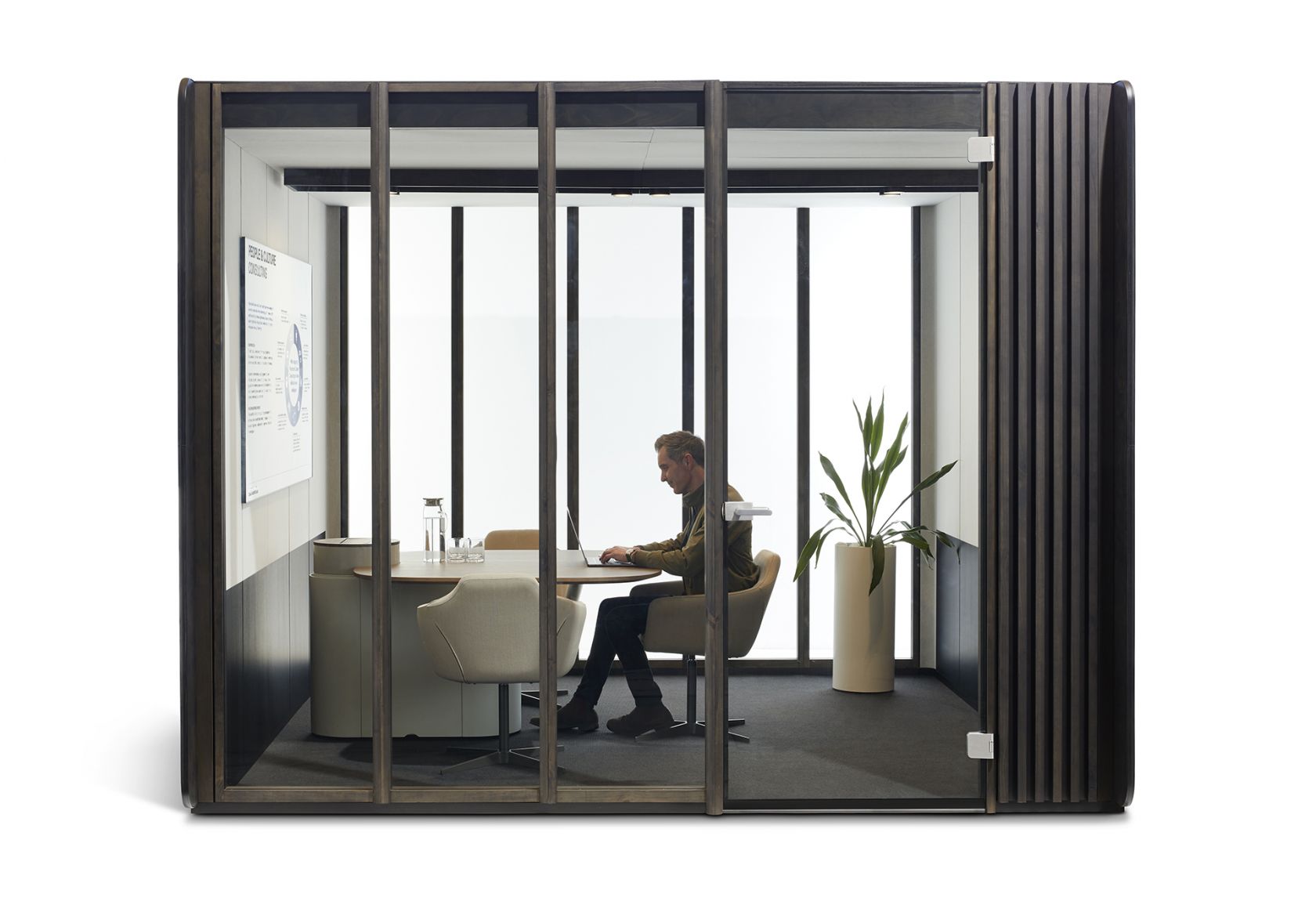Focus Quiet Meeting Room, Agile Table and Palomino Chair
