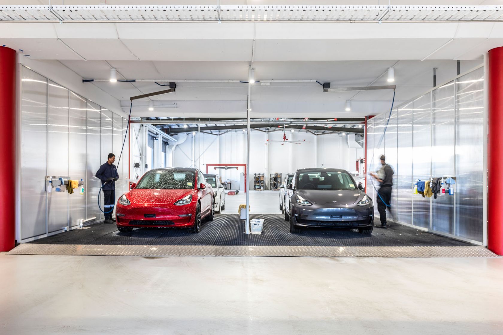 Telsa Chatswood Dealership Car Washing