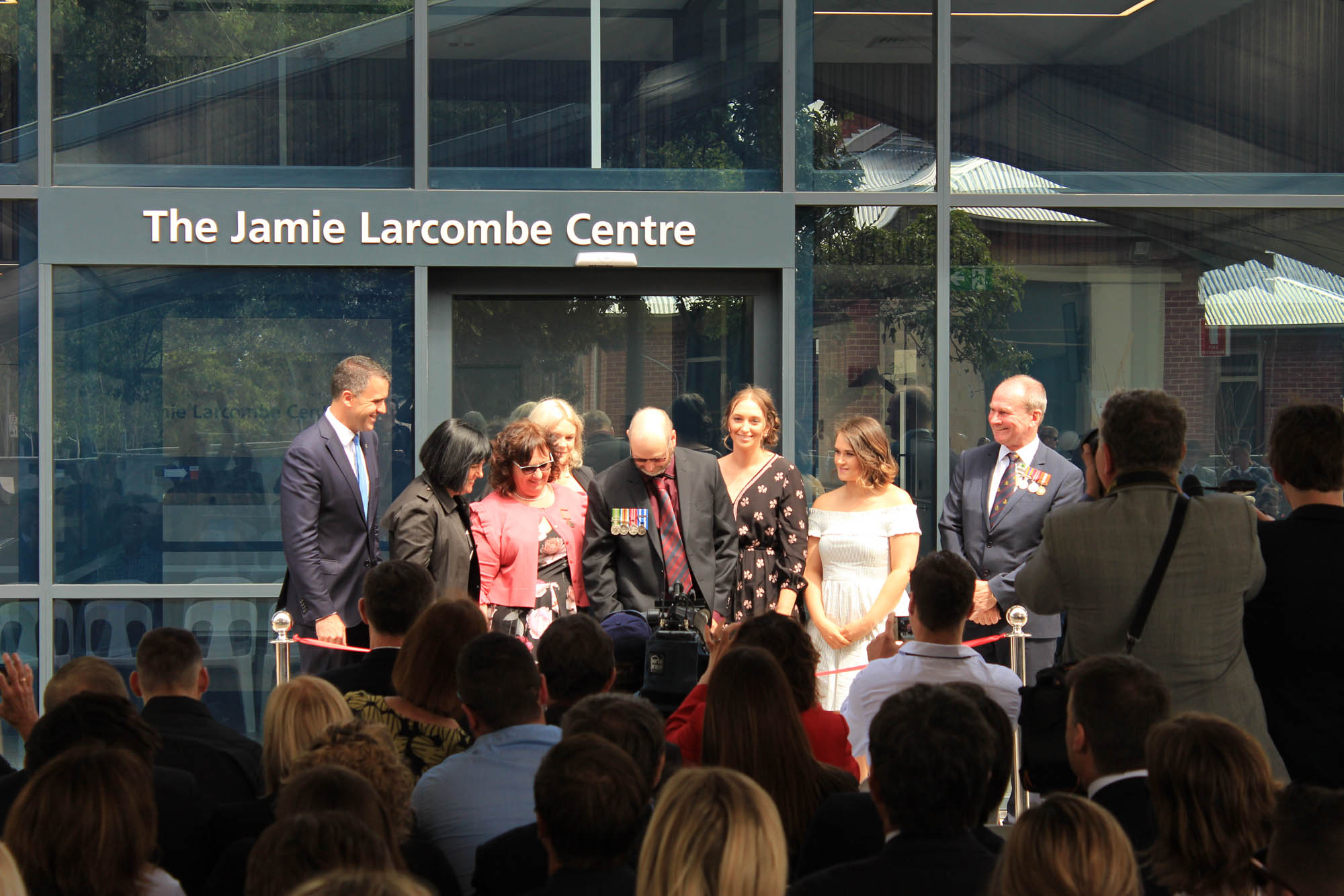 Jamie Larcombe Centre Adelaide Mental Health Facility Opening Ceremony with veterans