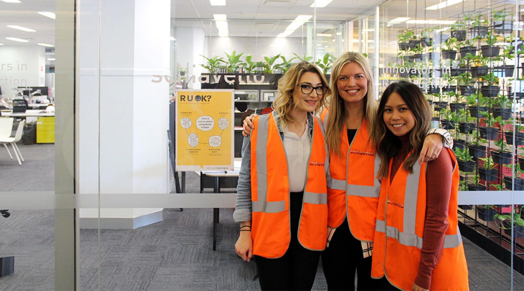 schiavello staff r u ok day construction girls 