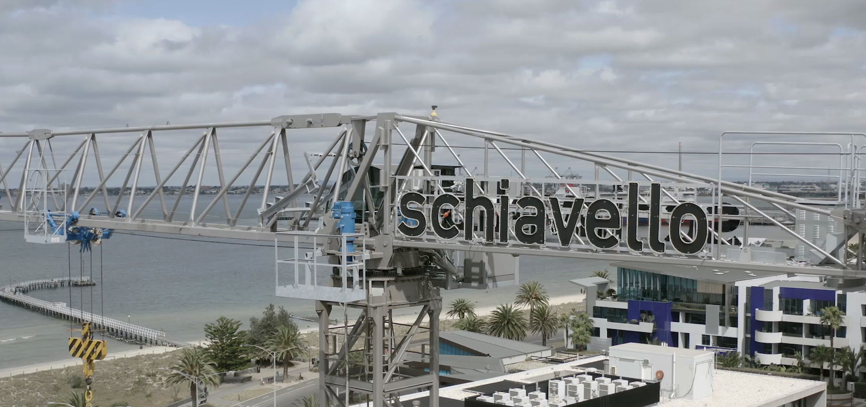 schiavello logo on crane