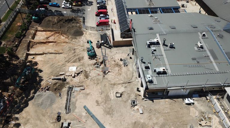 commercial construction company schiavello at north blackburn shopping centre carpark redevelopment