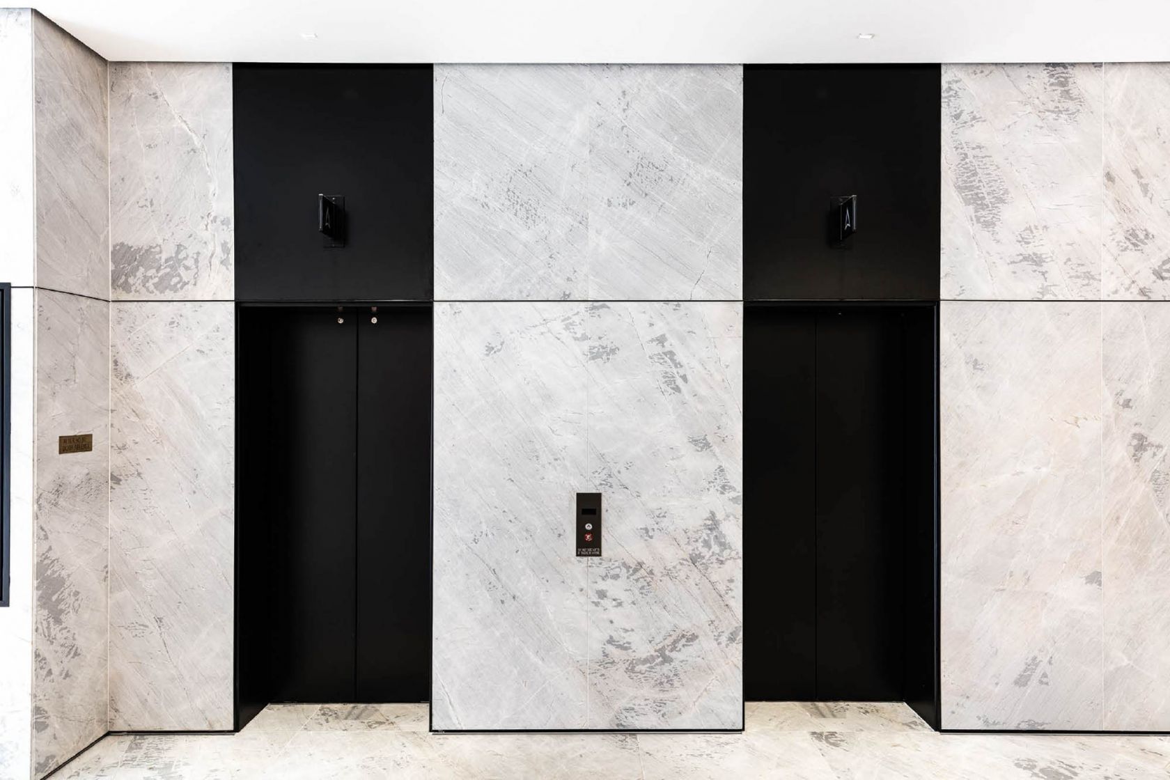 151 Macquarie Street interior construction asset refurbishment Sydney lift lobby marble monochrome 