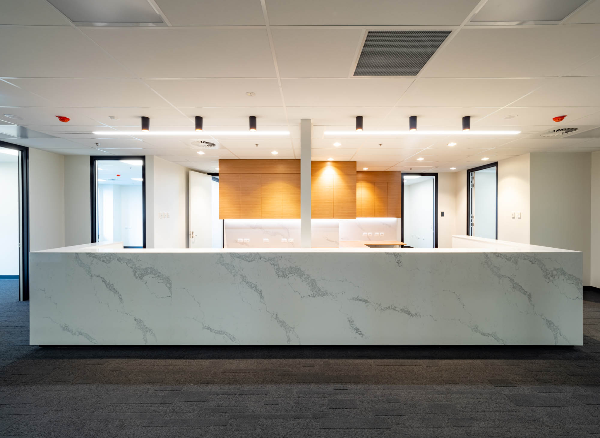 calvary adelaide hospital healthcare aged care fitout construction medical reception desk admission