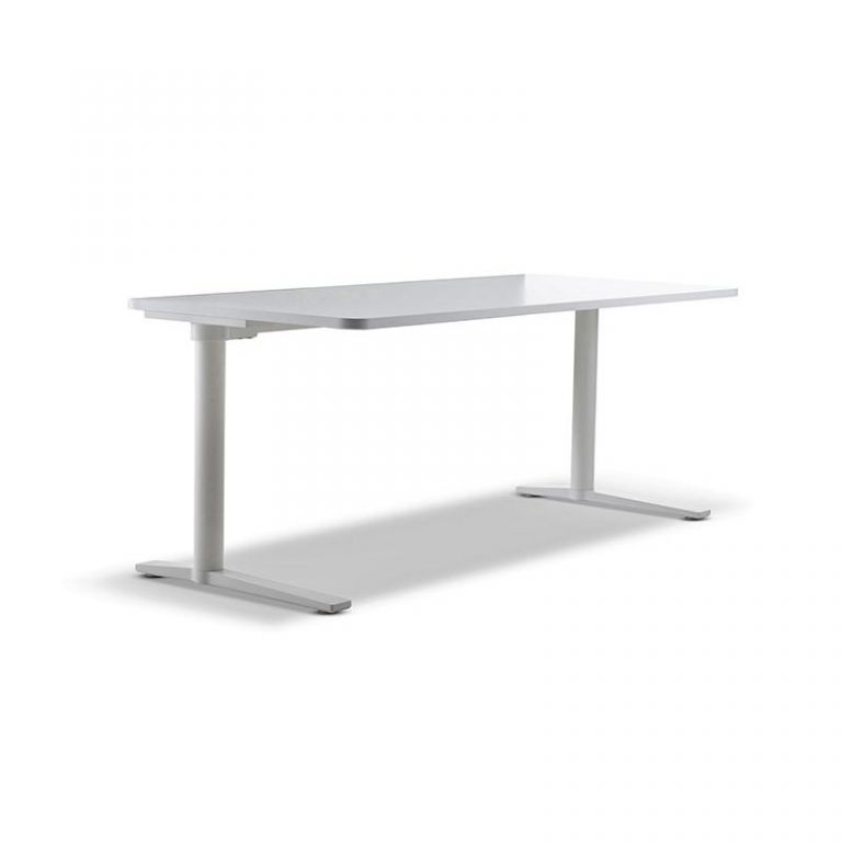 schiavello krossi fixed height workstation desk in white