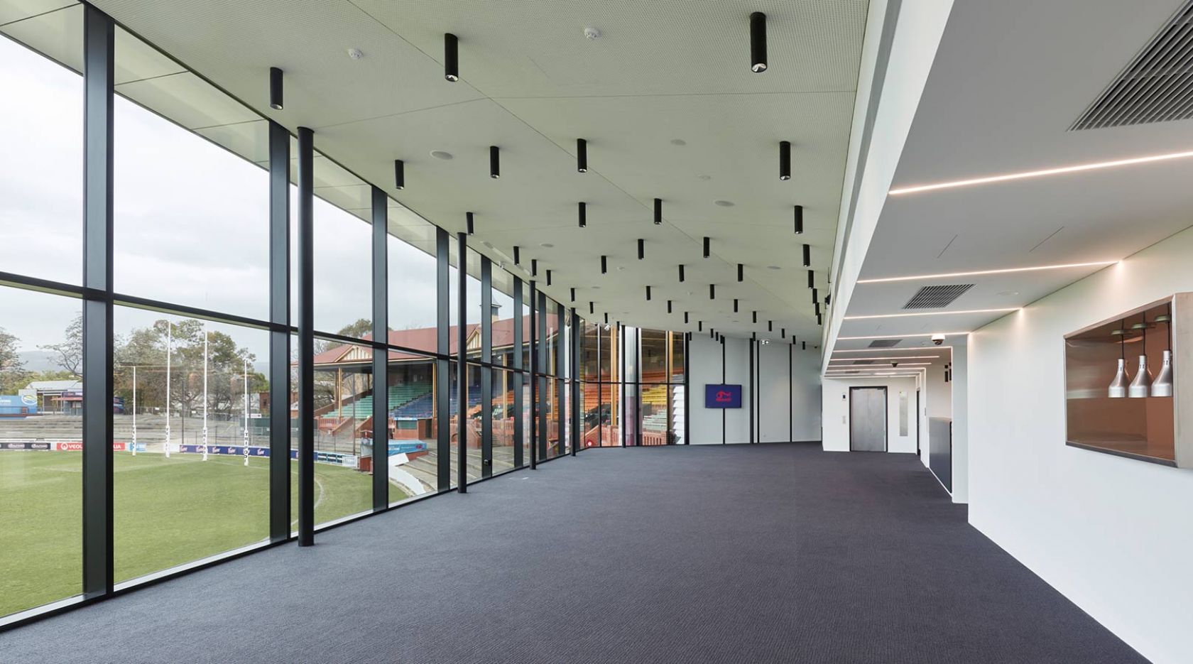 schiavello construction adelaide norwood oval sport stadium grandstand interior view