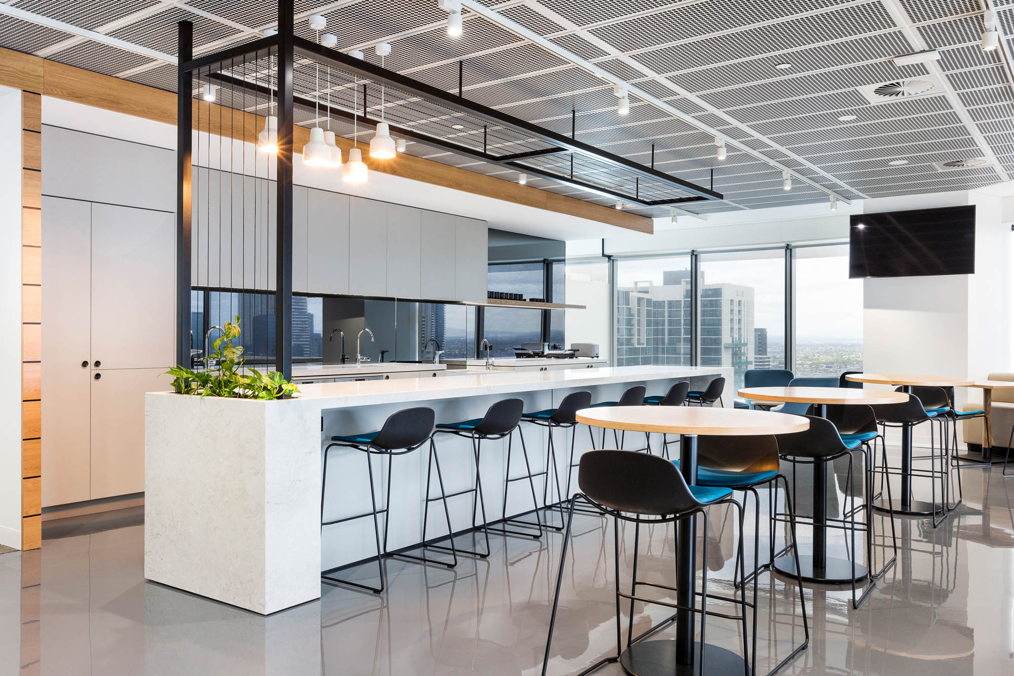 Government office fitout kitchen breakout area