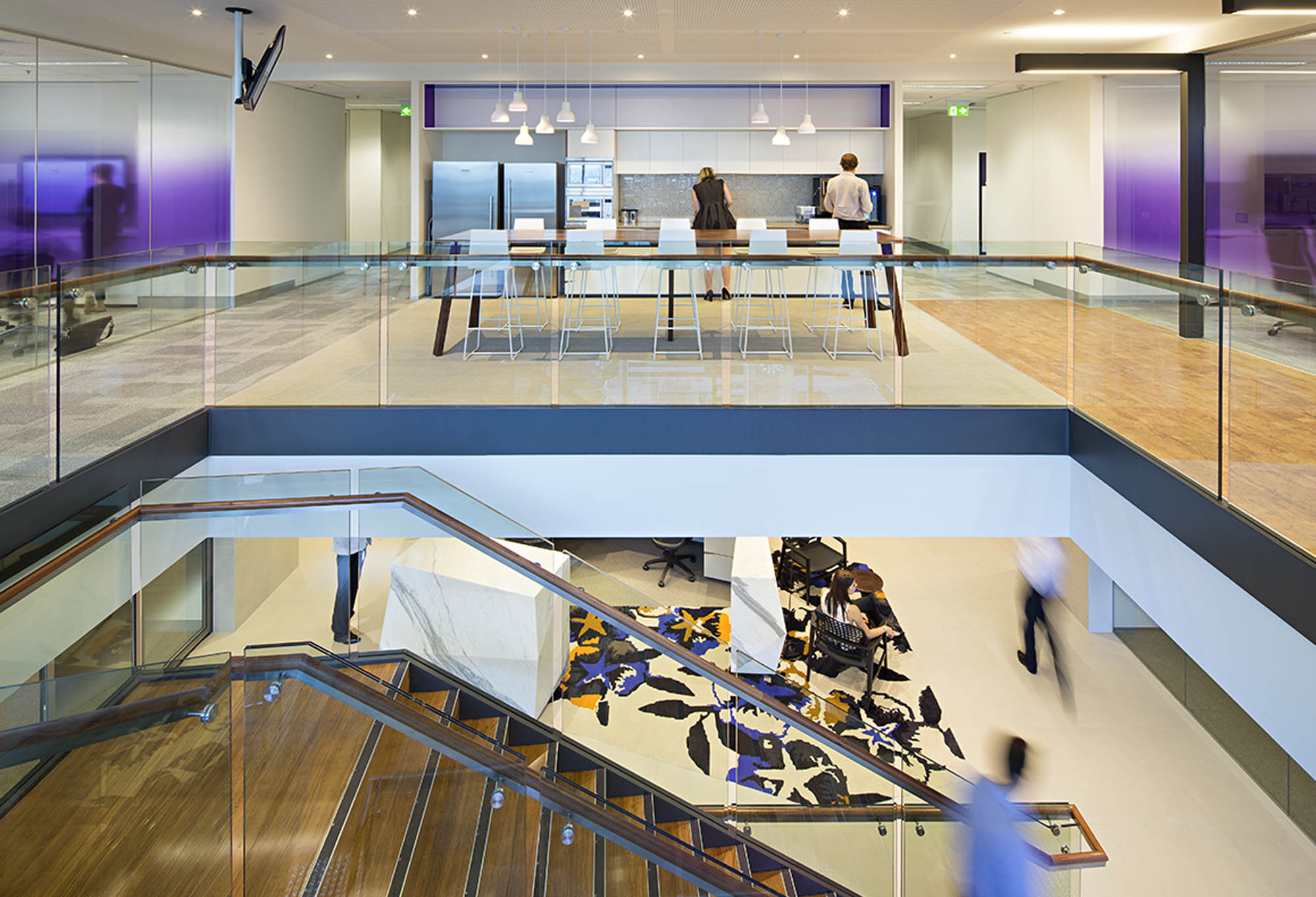 grant thornton brisbane stairs internal glass balustrades 