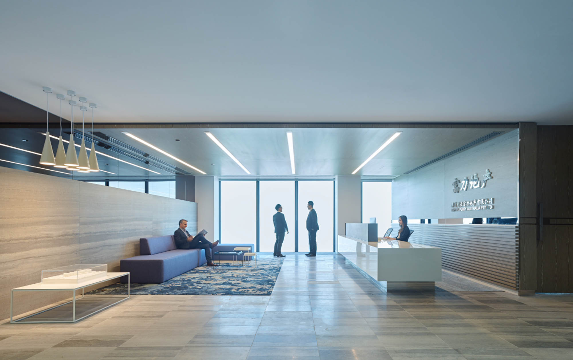 rf properties melbourne office fitout reception