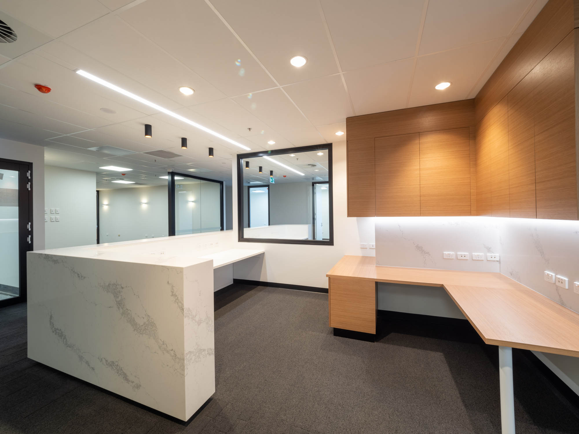 calvary adelaide hospital healthcare aged care fitout construction medical reception desk admission