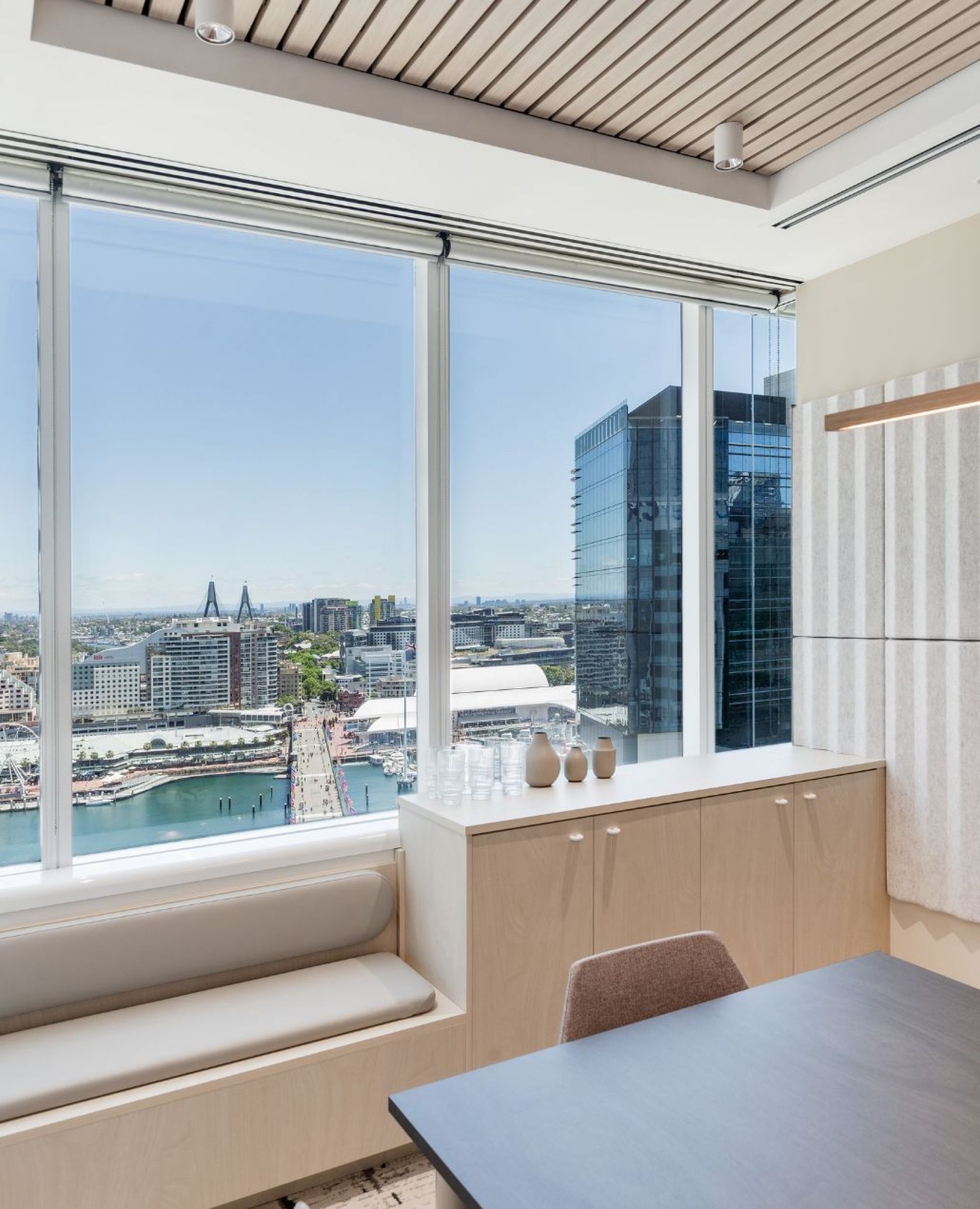 investa spec suites market street level 19 office fitout sydney schiavello construction portrait window view