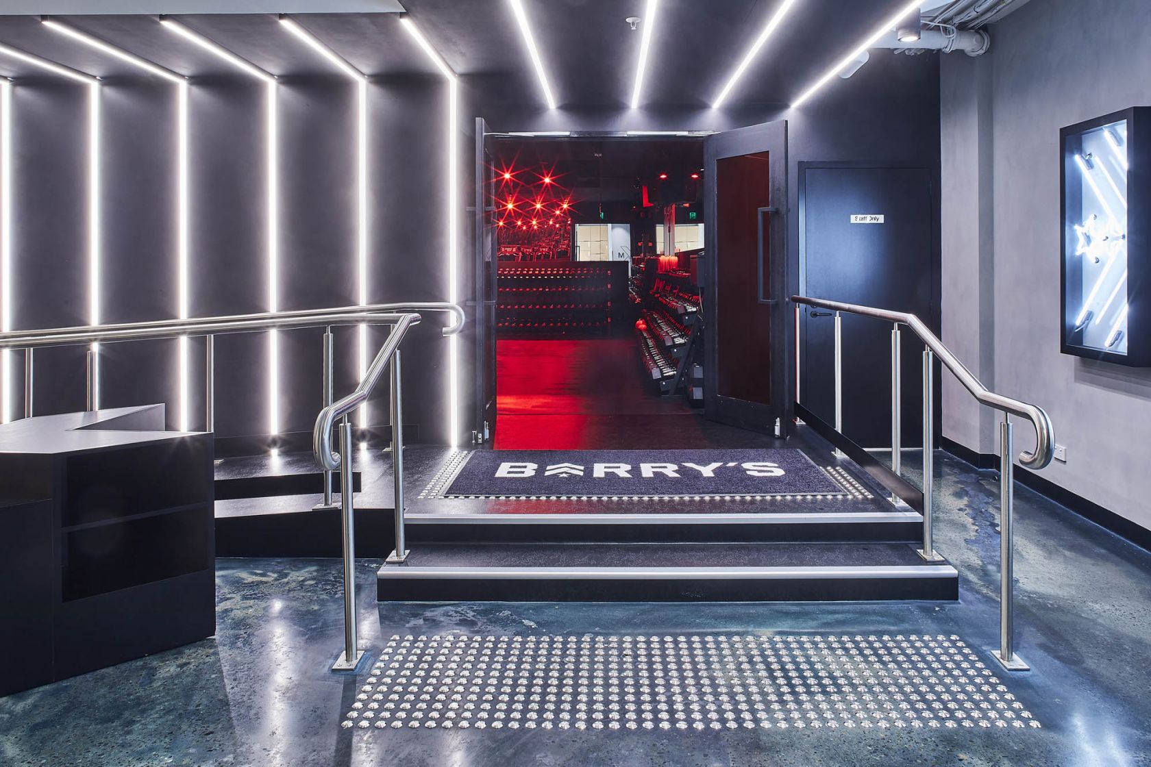 barry's bootcamp martin place red room stairs fitout 