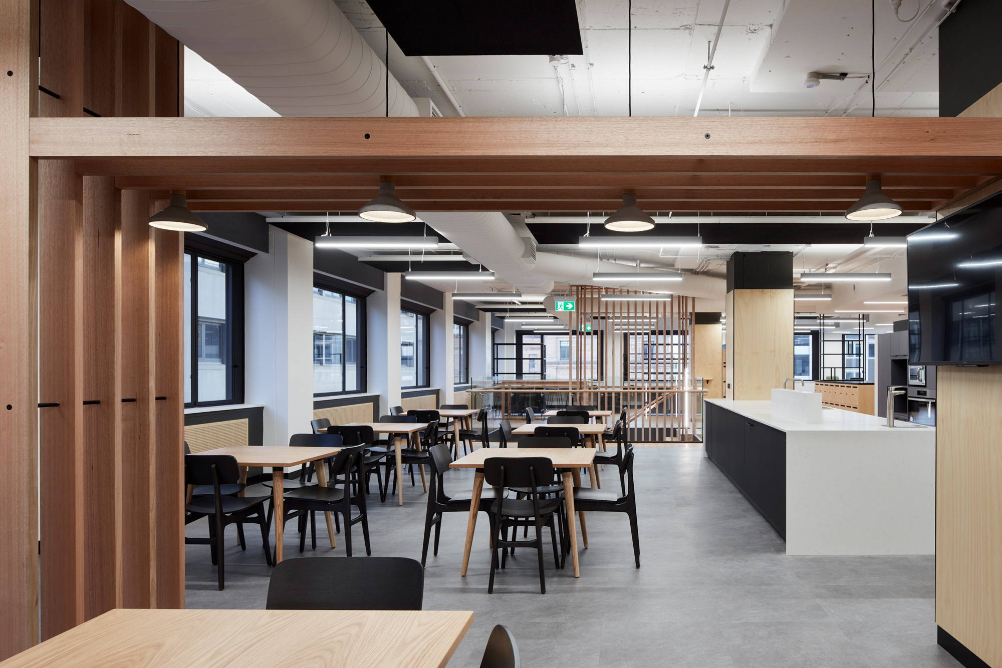 aurecon adelaide office fitout breakout area