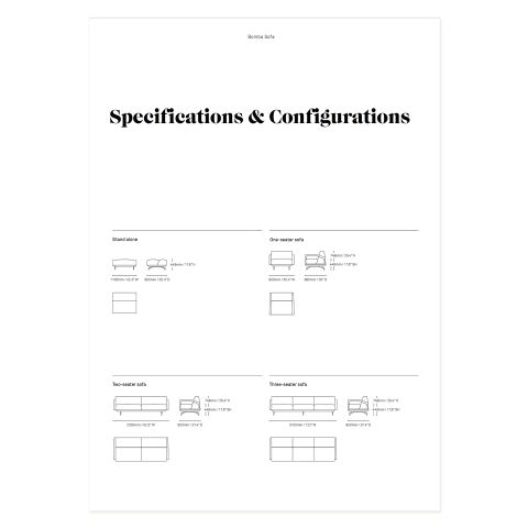 Bomba Sofa Specification Sheet