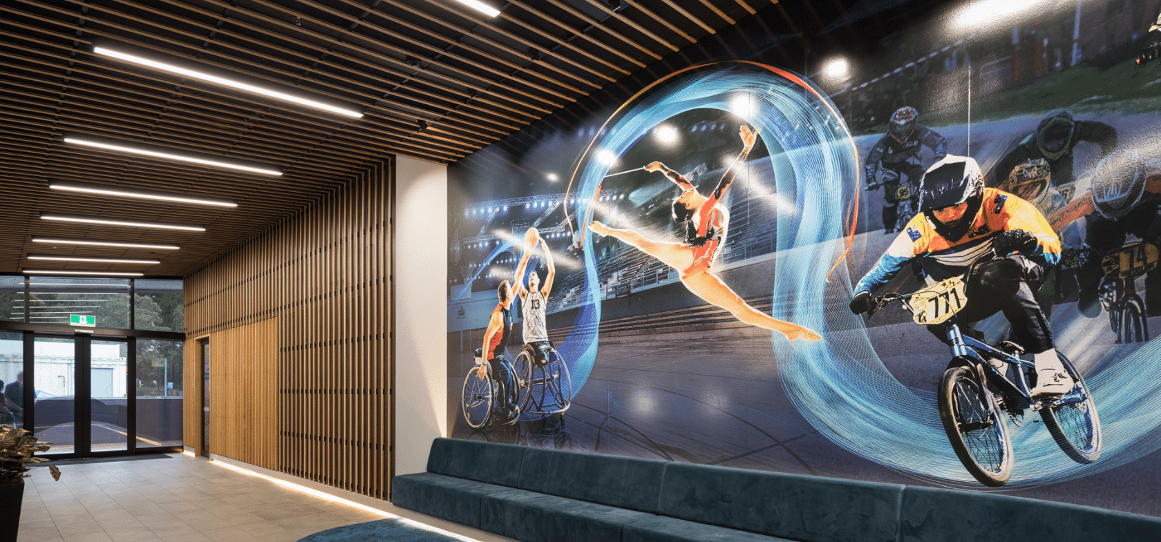 schiavello construction queensland brisbane aquatic centre sleeman sports complex refurbishment entering complex wallpaper header