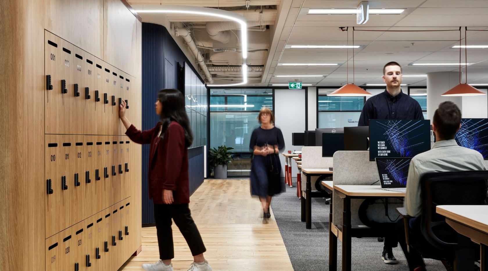 vocus sydney nsw fitout lockers schiavello construction