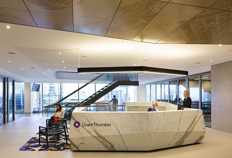 carousel grant thornton brisbane lobby stone 