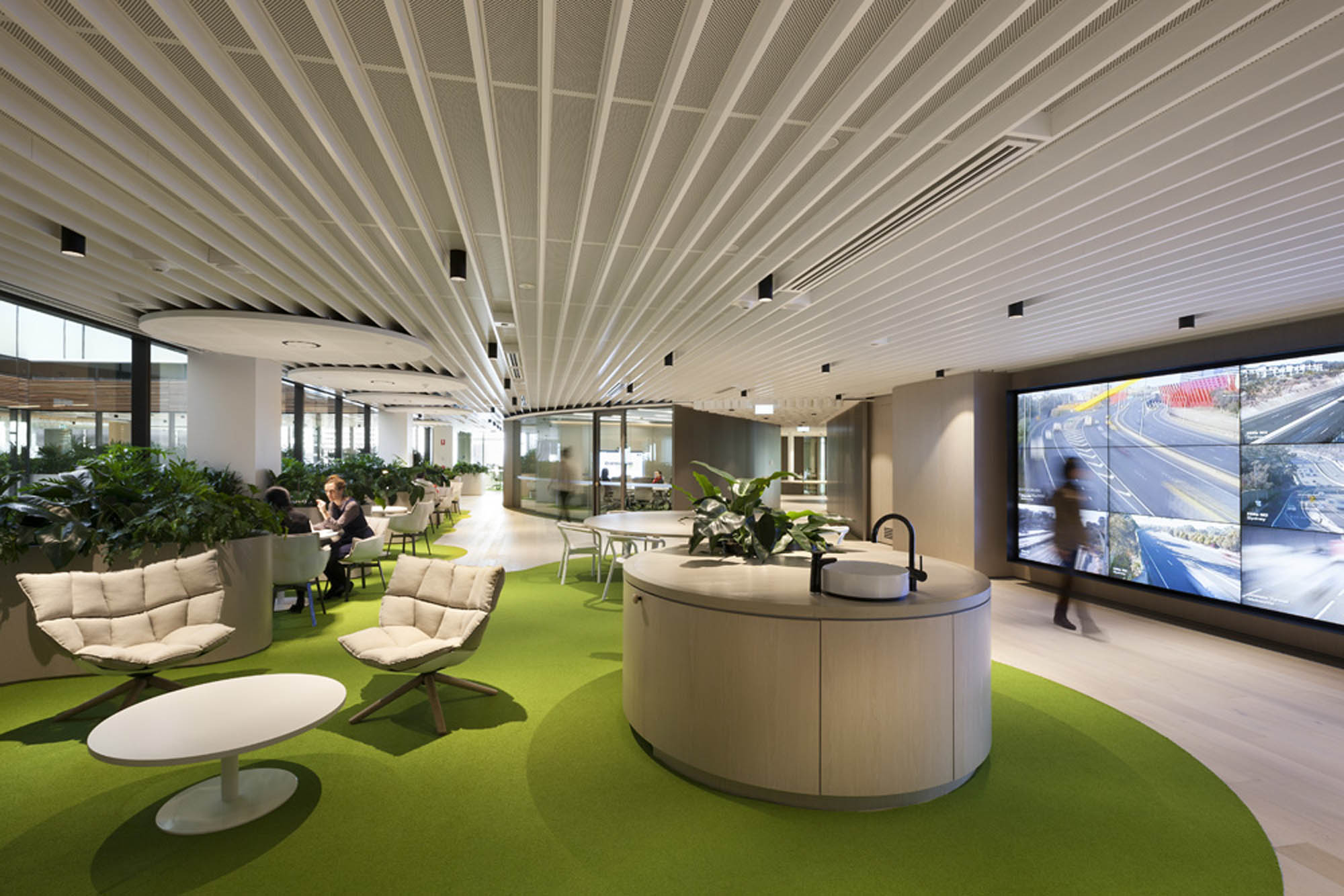 transurban melbourne office fitout collaboration area