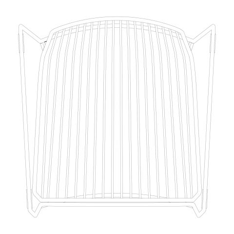 2D Wire Chair CAD Model