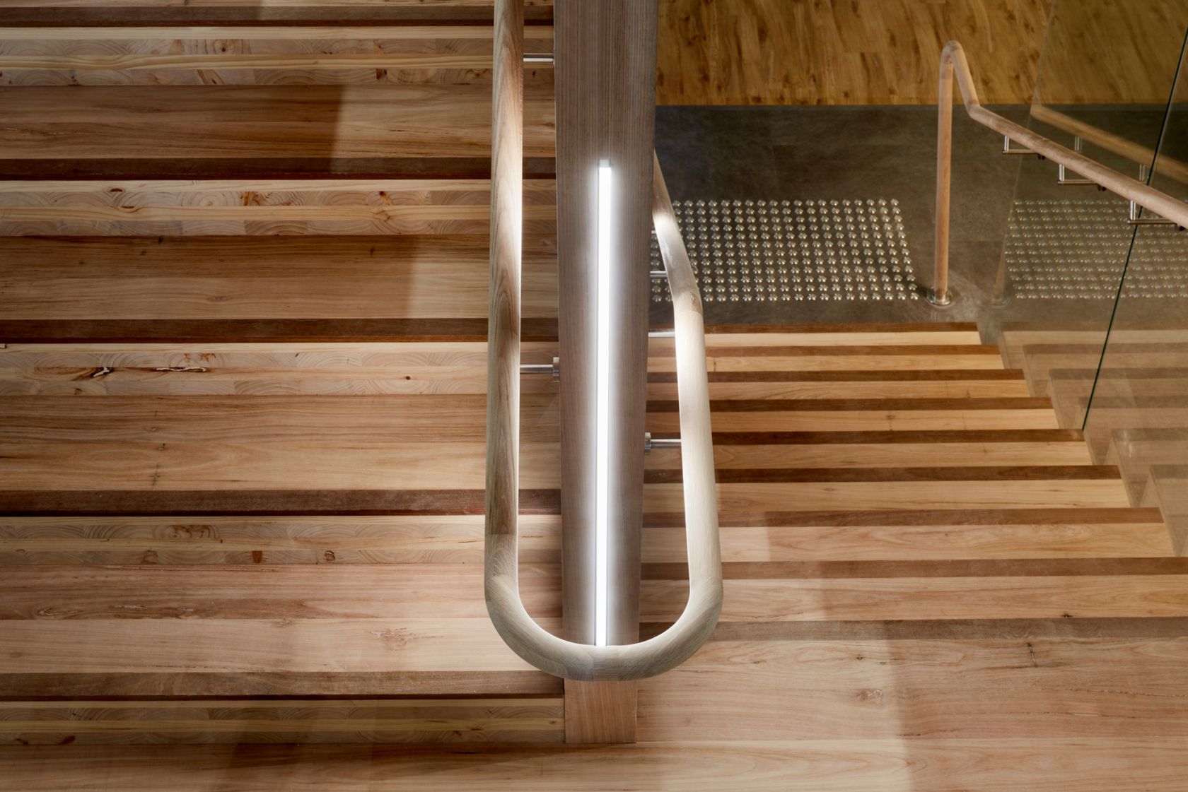 aurecon adelaide office fitout timber staircase detail