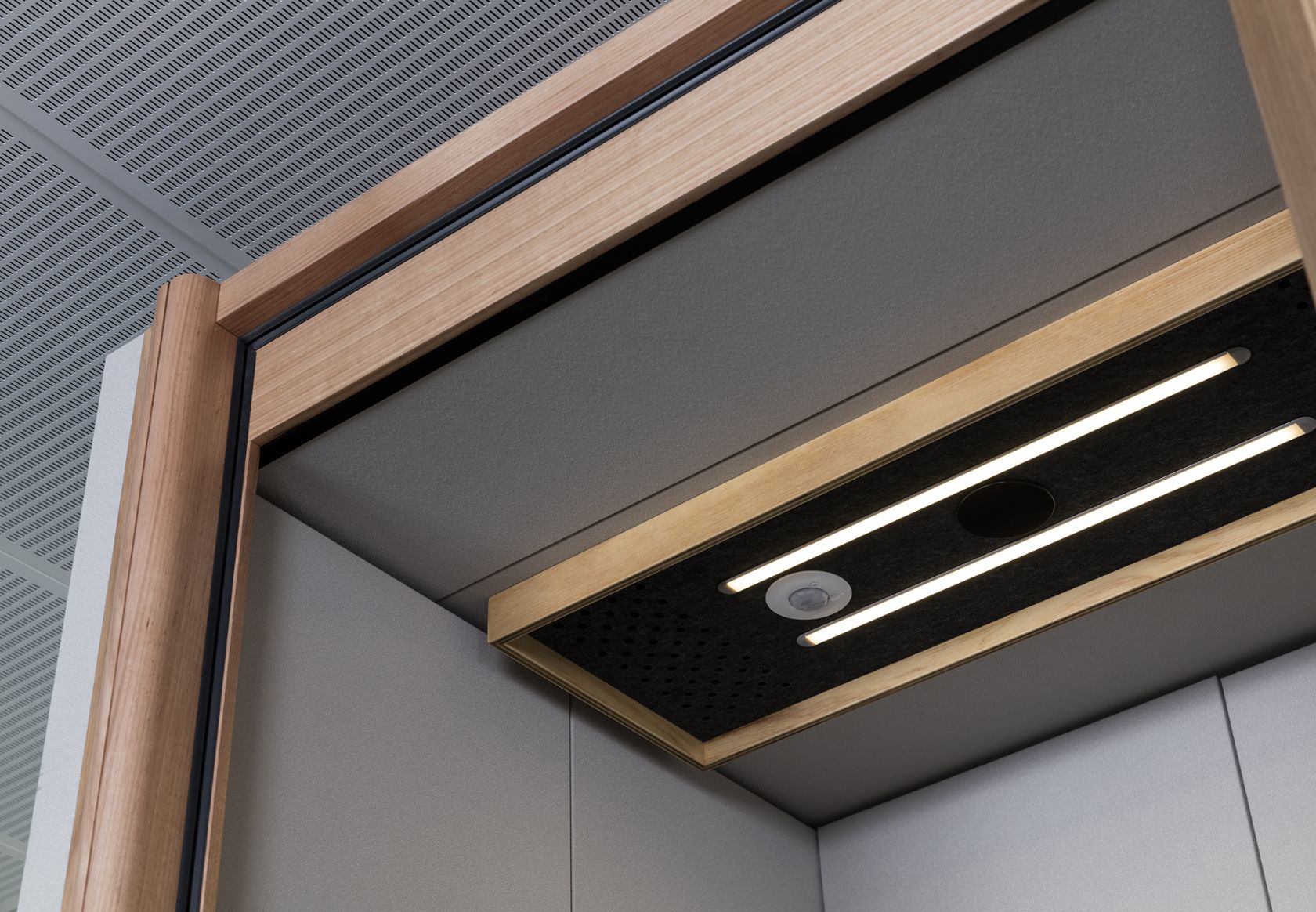 Focus Quiet Phone Booth ceiling detail