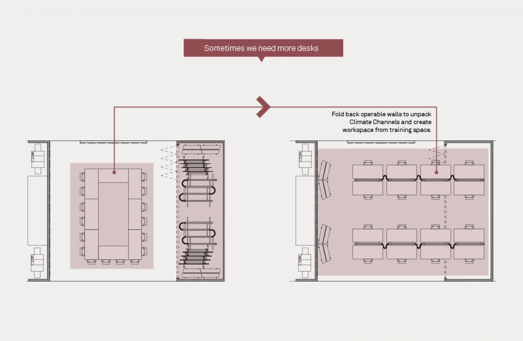 More Desks Floorplan / Malleable Workplace