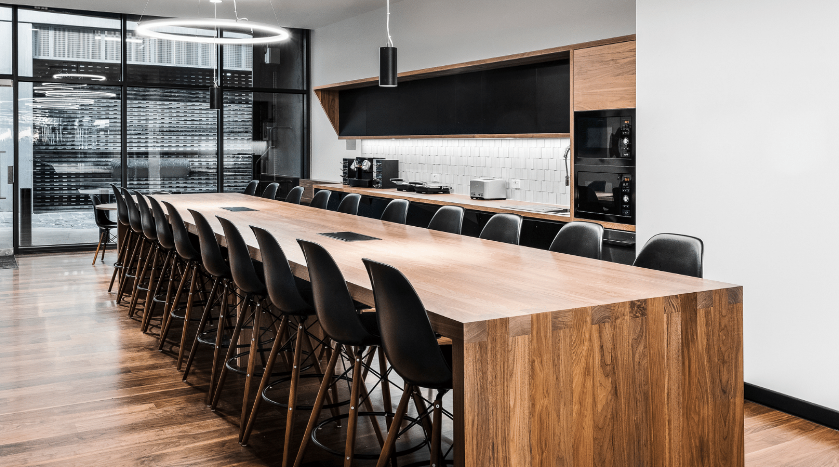 schiavello construction southbank melbourne nioa office fitout joinery galley kitchen