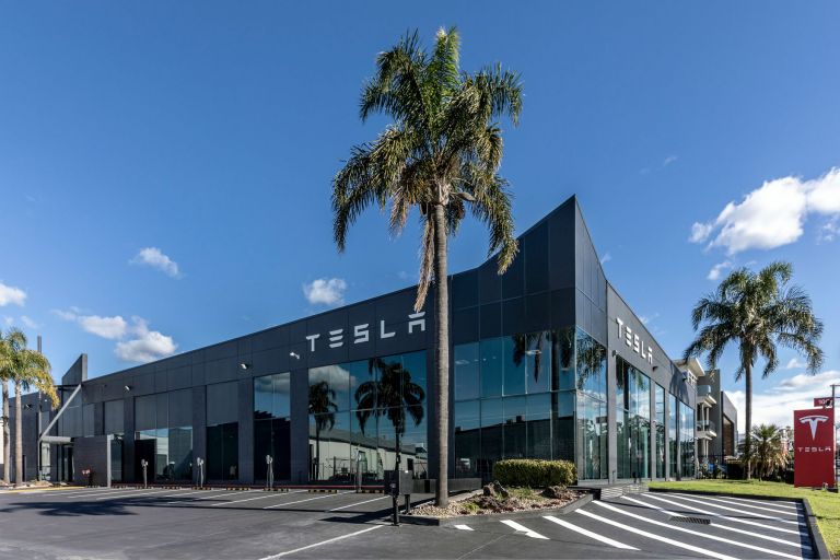 tesla miranda showroom building external