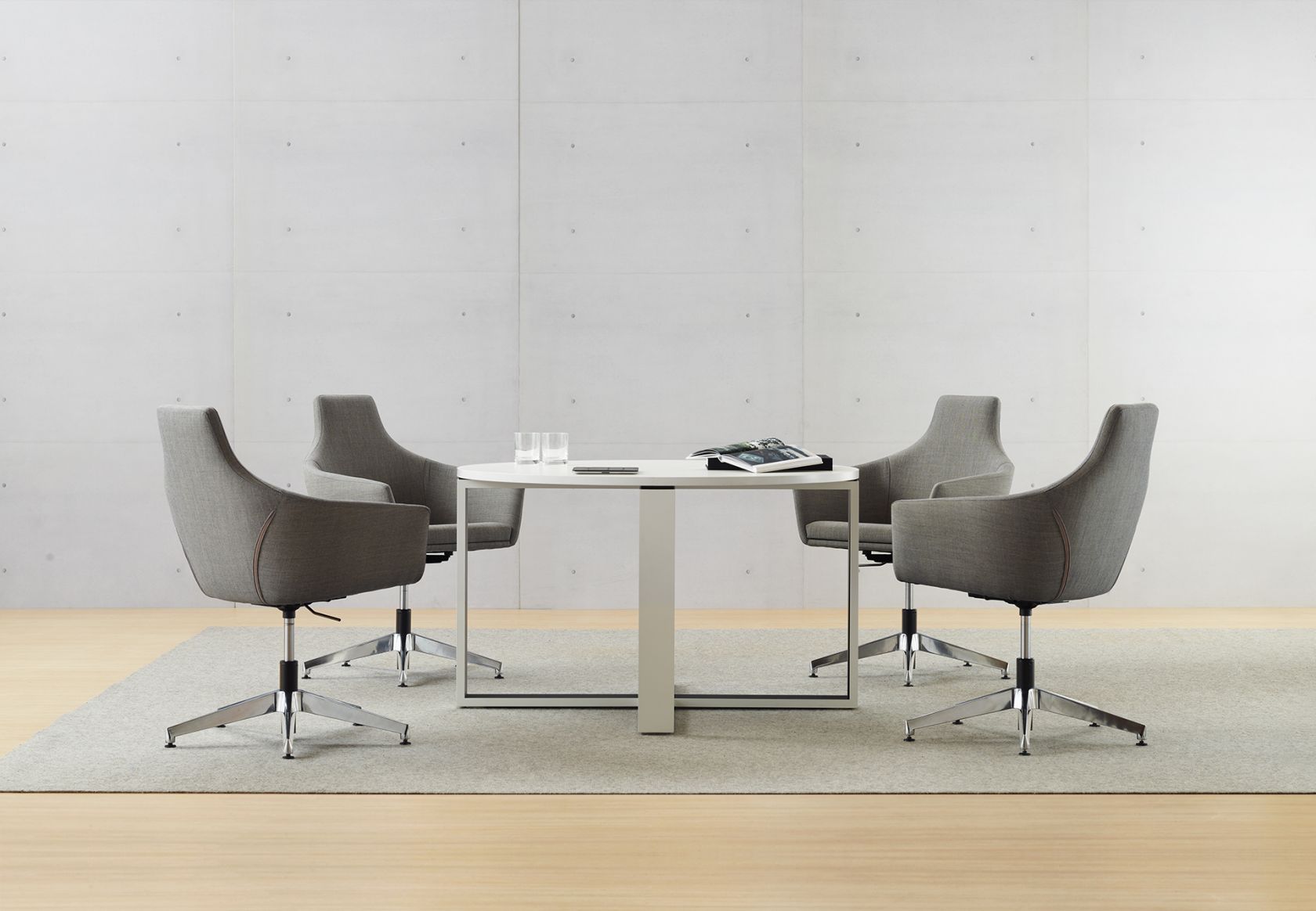 Linear Round Table and Palomino Chair