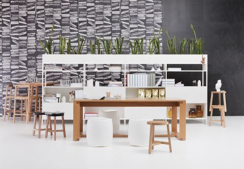 Geneva Table, Kase Storage, Toro Stool, Toro Table and Toro Chair