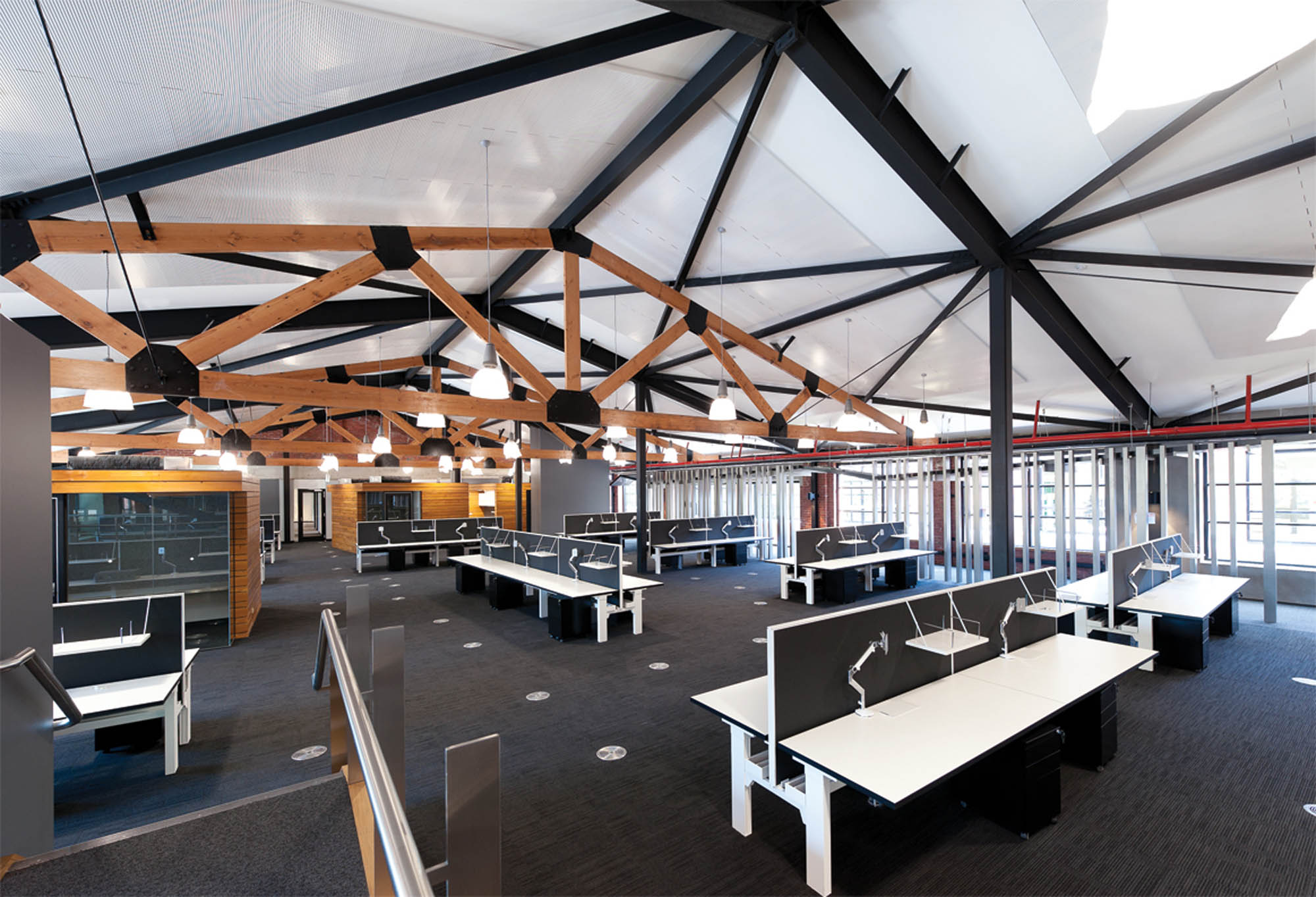 australian red cross melbourne construction open plan office