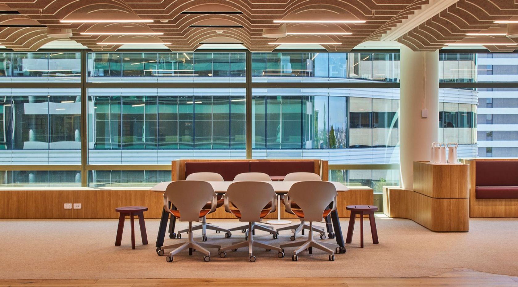 vocus sydney office fitout workplace meeting table schiavello construction