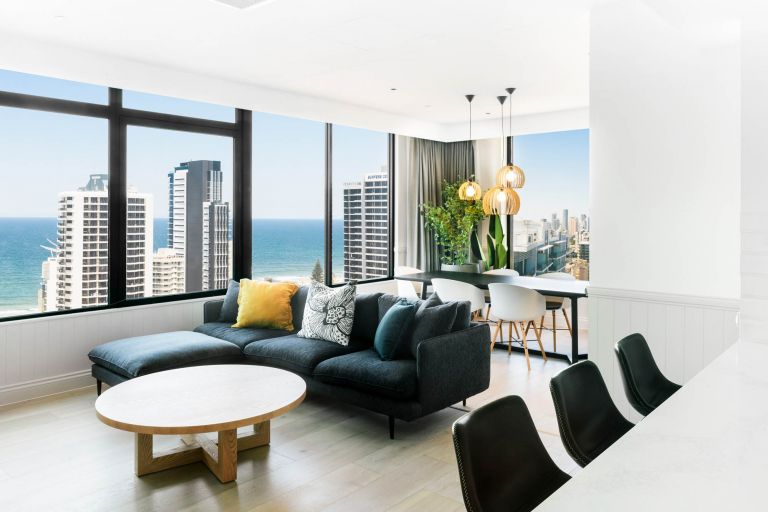 voco hotel gold coast fitout refurbishment construction executive suite lounge dining