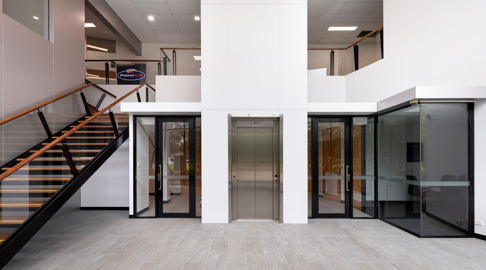 schiavello construction brisbane powerlink northlink refurbishment life entrance