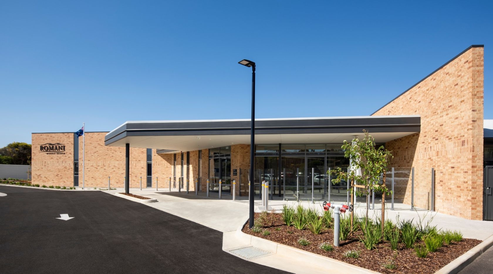 rsl care romani aged care health murrary bridge south australia schiavello construction exterior entry