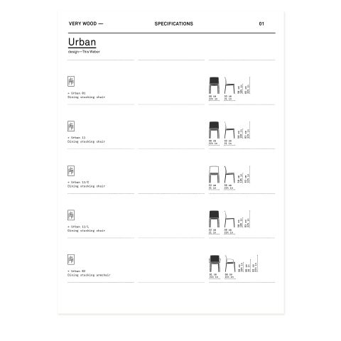Urban Chair Specification Sheet