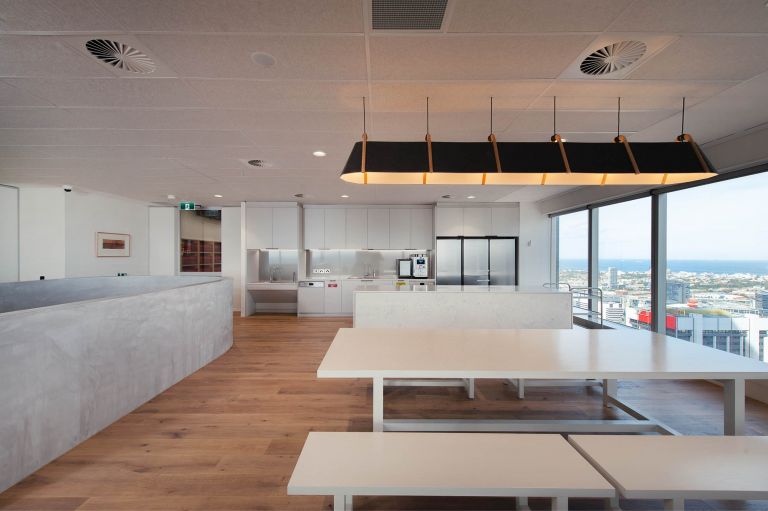 australian government solicitor melbourne office featuring breakout kitchen area