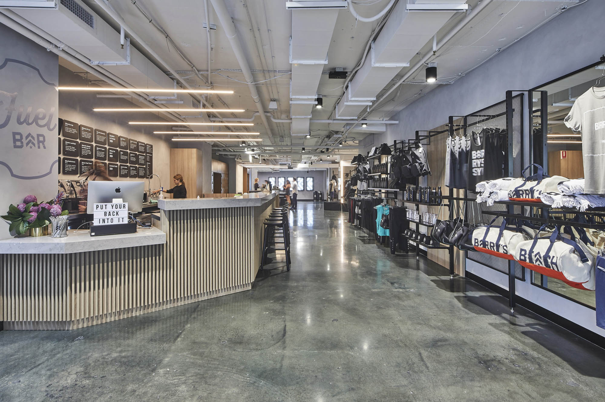 barry's bootcamp martin place retail reception fitout