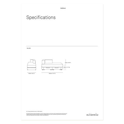 Healthcare Daybed Specification Sheet