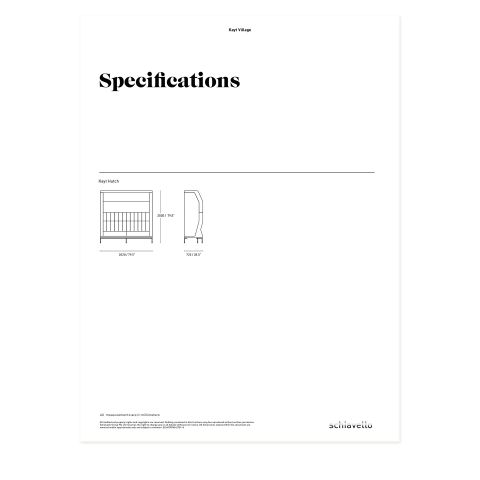 Kayt Hutch Specification Sheet