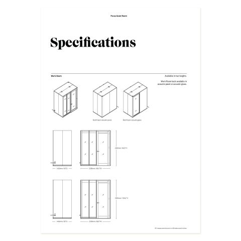 Focus Quiet Work Room Specification Sheet